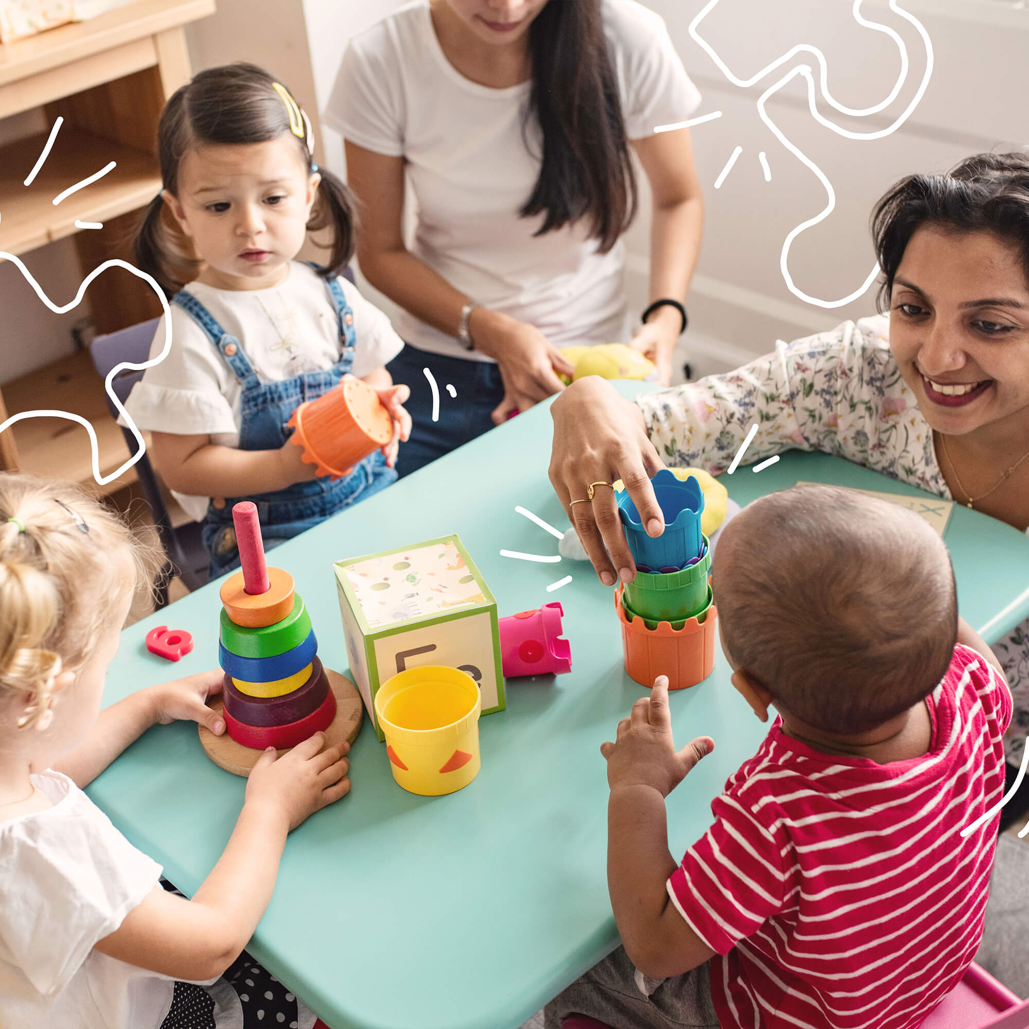 Behavior Technician working with children