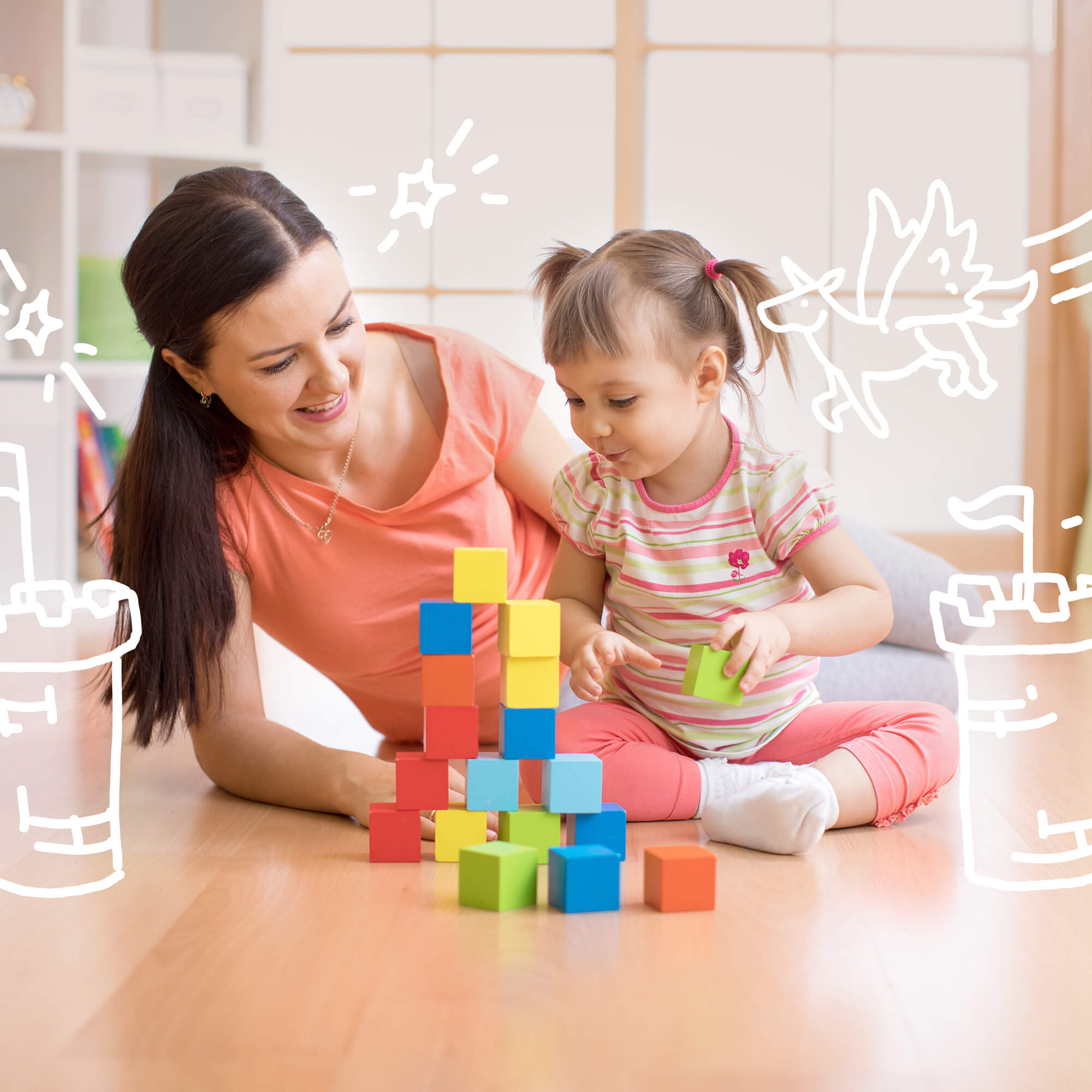 behavior technician working in home with child