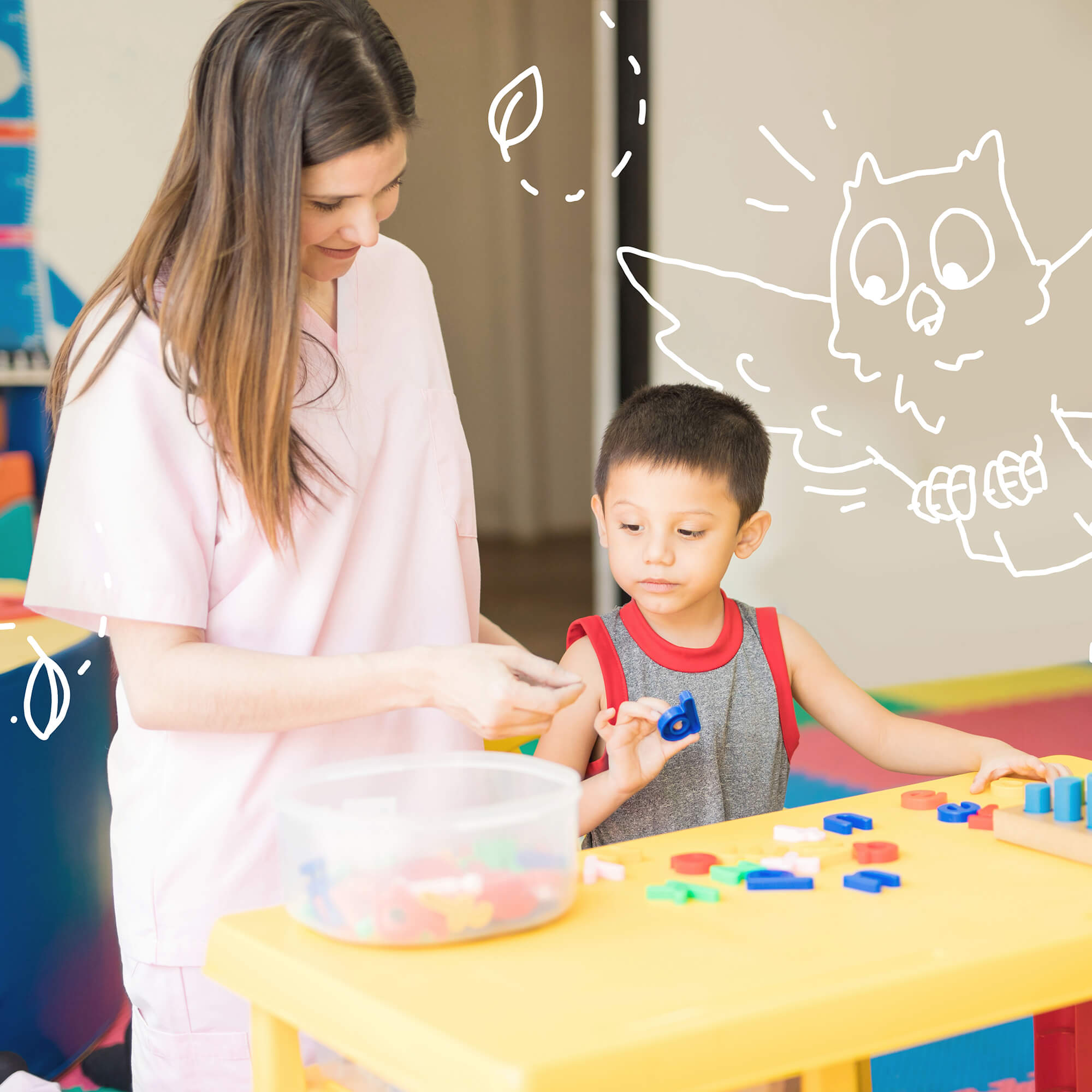 woman performing autism diagnostic test