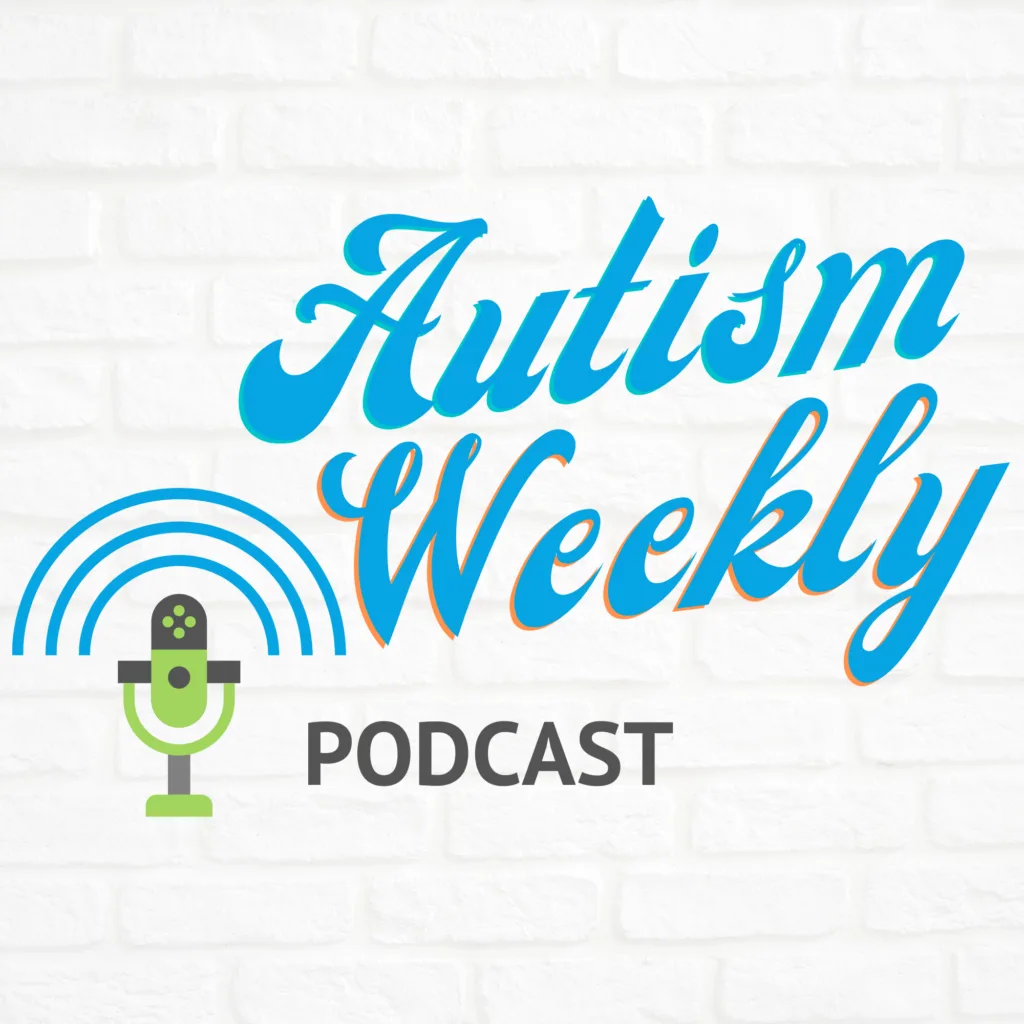 Podcast promotion for Autism Weekly, produced by ABS, featuring a logo and visual elements related to the podcast series.