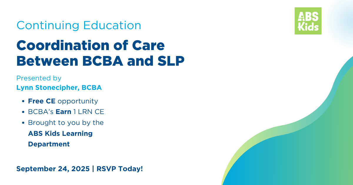 Continuing Education: Coordination of Care Between BCBA and SLP