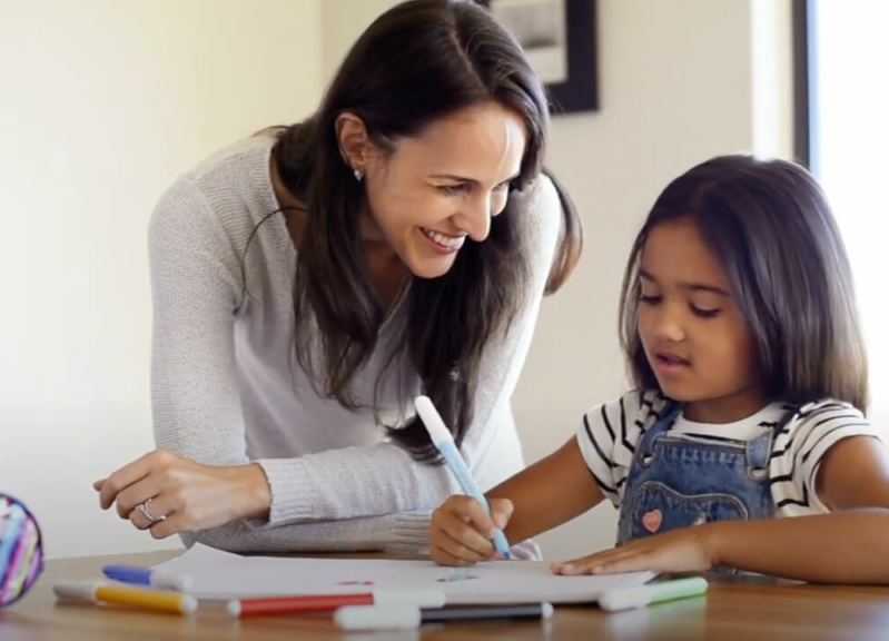 behavior technician working with child in school 